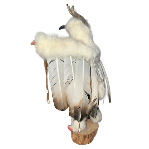 Hopi Native American Indian Eagle Dancer Kachina Doll Signed Navajo Hand Carved - Picture 5 of 13